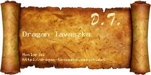 Dragan Tavaszka névjegykártya